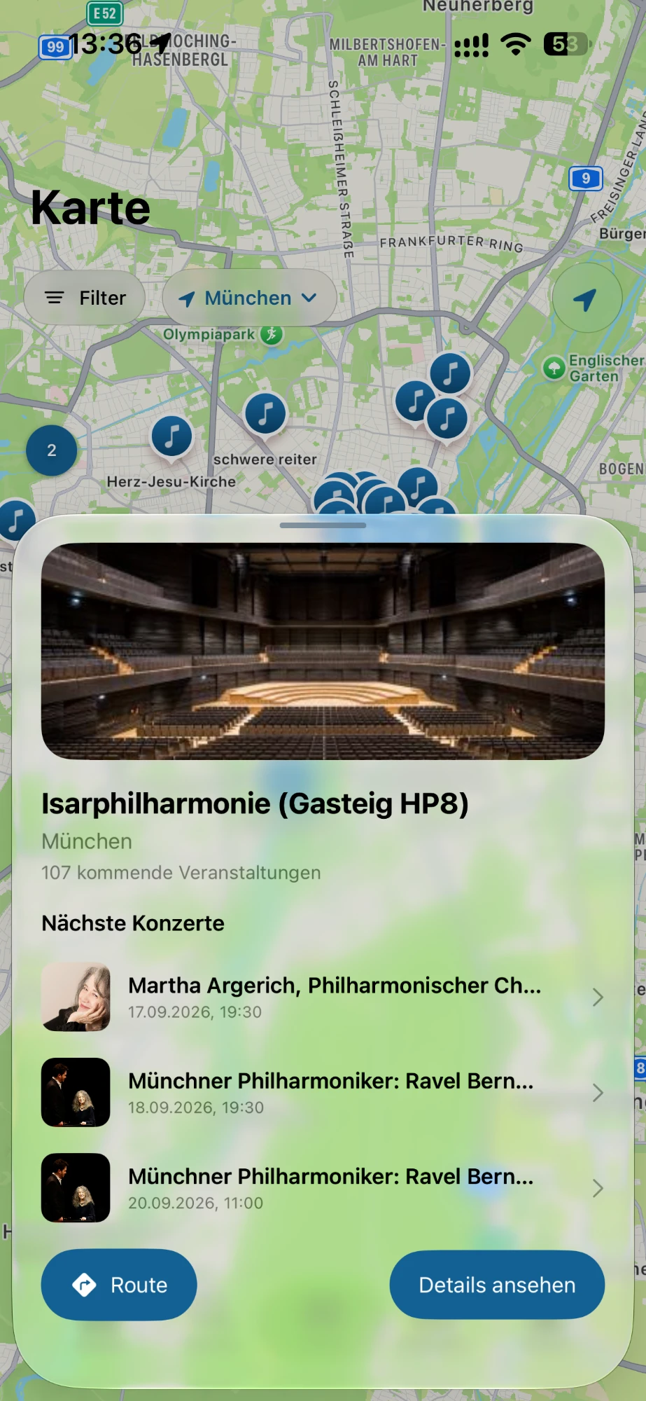 Isarphilharmonie mit 107 kommenden Veranstaltungen, darunter Martha Argerich und die Münchner Philharmoniker